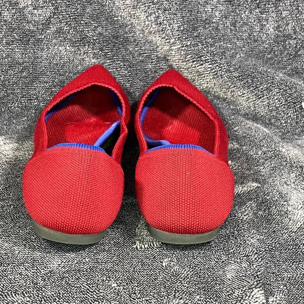 Rothy’s The Point Red Classic Flats | Washable Knit Shoes | Women’s 8.5 - Picture 4 of 7